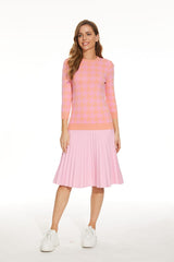 MM PURPLE LABEL - PINK PLEATED (PLUS SIZE) From Mia Mod