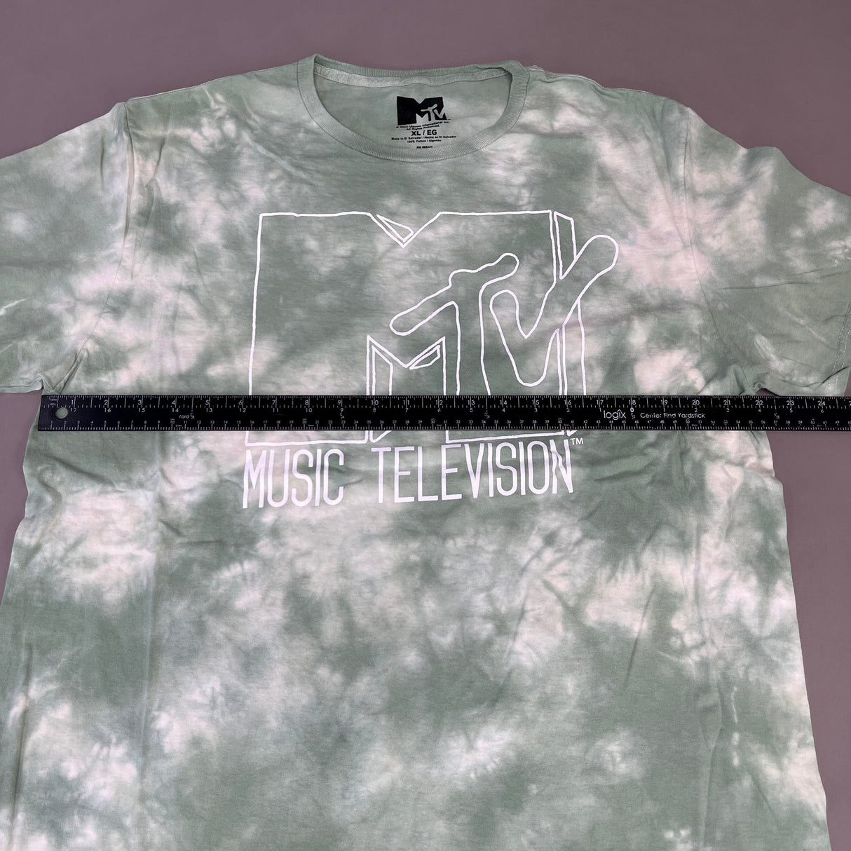 MTV Mint and White Tie-Dye Short Sleeve T-Shirt Women's Sz XL 86947(New) from PayWut