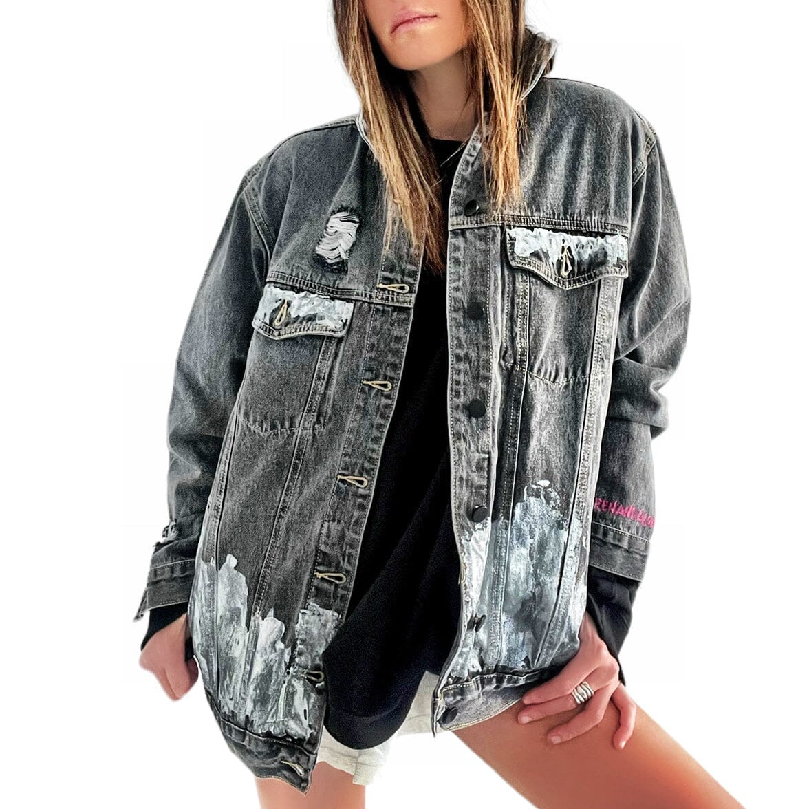 'Beyond Silver' Denim Jacket from Wren + Glory