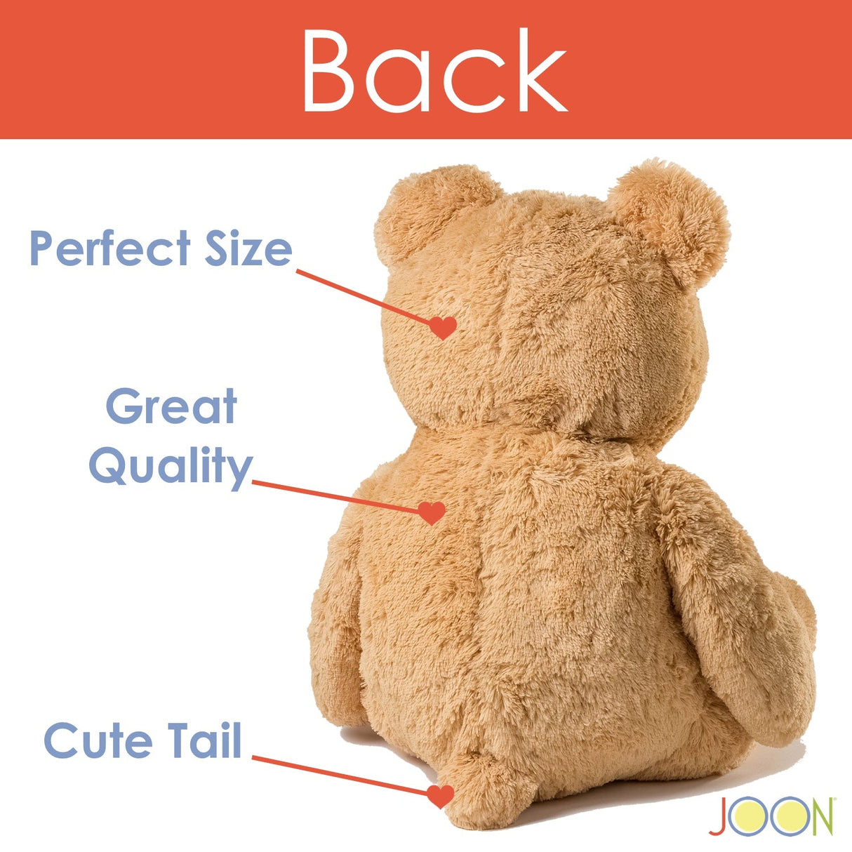 JOON Huge Teddy Bear With Ribbon, Tan from ShopBobbys