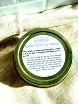 Space Clearing Candle/ Intention Candle / Organic Soy Candle / Candle with Crystals / Cleansing Candle from Butter Me Up Organics