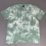 MTV Mint and White Tie-Dye Short Sleeve T-Shirt Women's Sz XL 86947(New) from PayWut