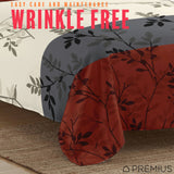 PREMIUS Isabella Soft Wrinkle-Free Microfiber Sheet Set, Brick-Gray-Beige from ShopBobbys