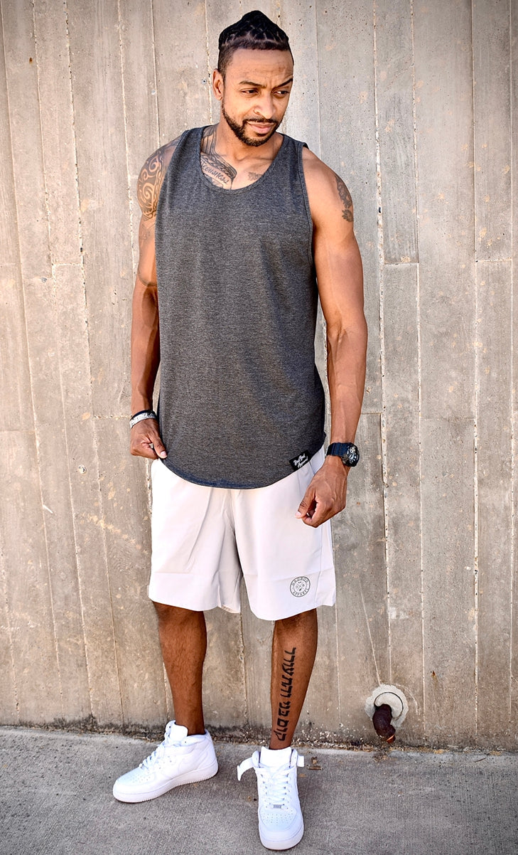 Lifestyle Premium Tank (Heathered Charcoal) From DadBod Apparel
