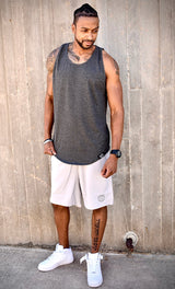Lifestyle Premium Tank (Heathered Charcoal) From DadBod Apparel