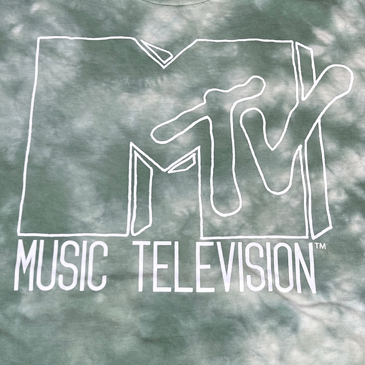 MTV Mint and White Tie-Dye Short Sleeve T-Shirt Women's Sz L 86947(New) from PayWut