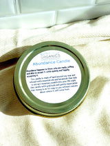 Abundance Candle / Ritual Candle / Intention Candle / Hand Poured Candle / Soy Wax Candle/ Butter Me Up Organics / Good Luck Candle / Money from Butter Me Up Organics