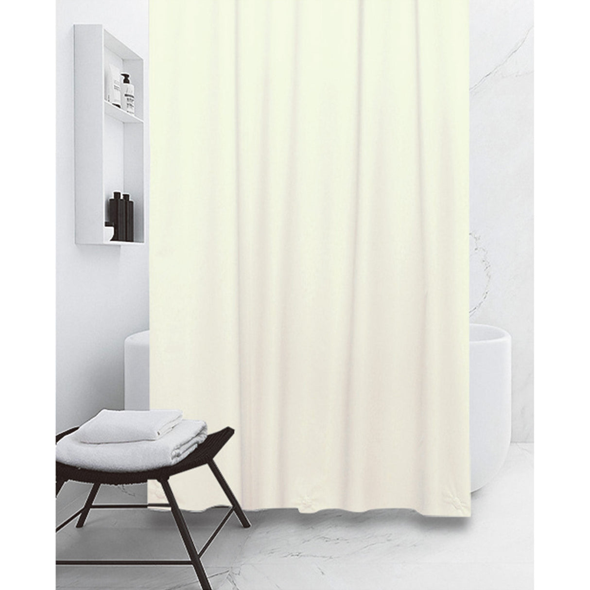 All Bath PEVA Shower Curtain Liner 12 Metal Grommets, 70x72 Inches from ShopBobbys