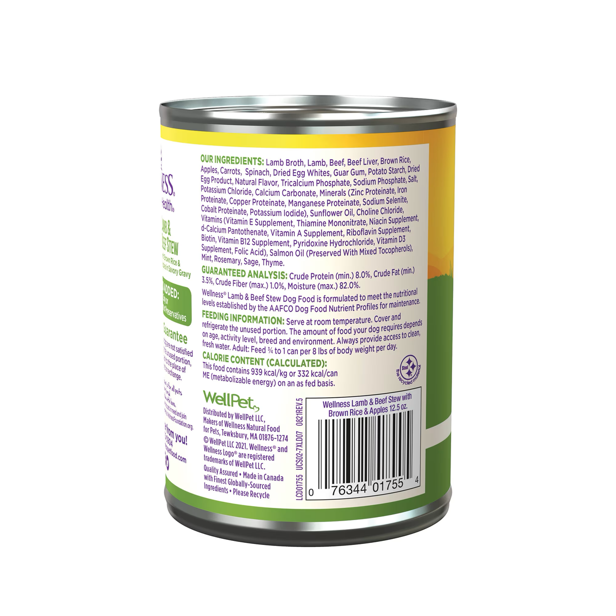 Wellness Adult Lamb and Beef Stew Wet Dog Food (12.5oz) from The Family Pet