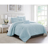 Harmony 5 Piece Moroccan Clip Jacquard Comforter Set from ShopBobbys