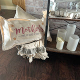 Glitter Holiday Panel: Spring, Gift; Mom Her MOTHER'S DAY MAKE THE WORLD GO ROUND From PillowPanels