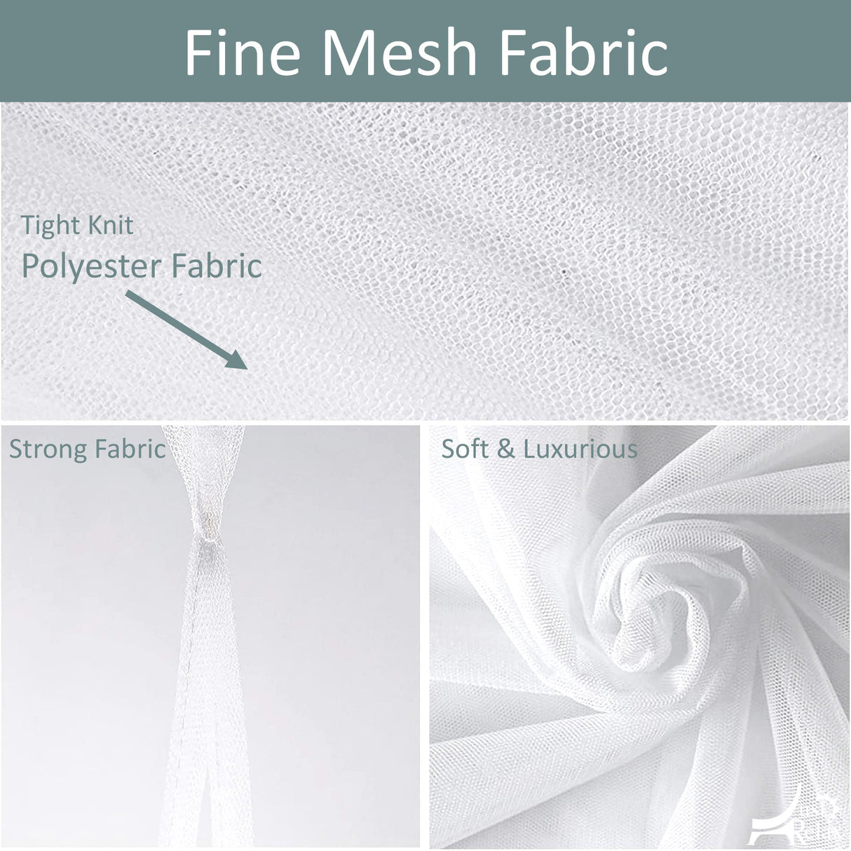 Just Relax Elegant Mosquito Net Bed Canopy Set, White, Twin-Full from ShopBobbys