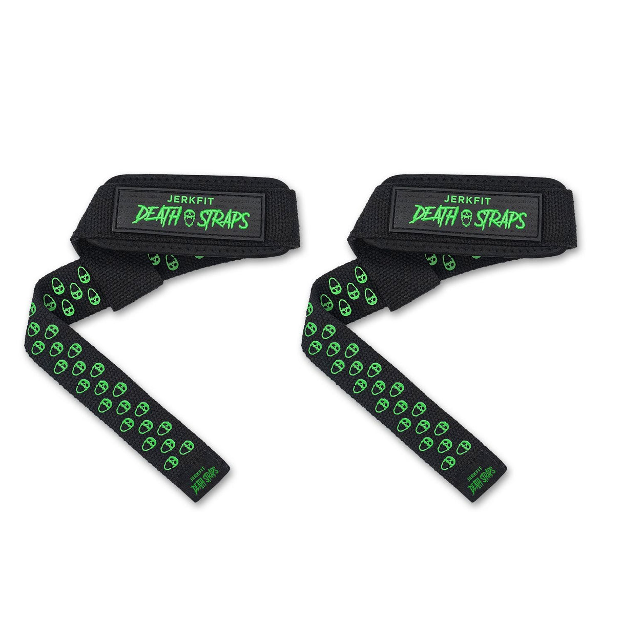 JerkFit Death Straps, Traditional Lifting Straps with Double Sided Skull-Grip from JerkFit
