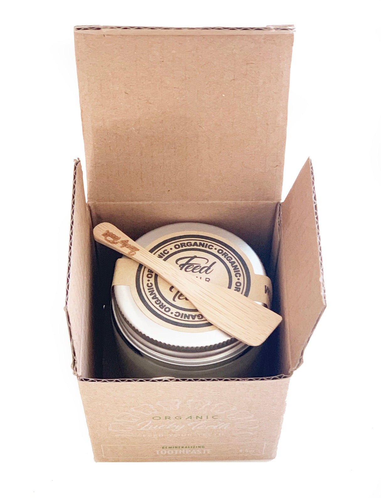 Organic Remineralizing Toothpaste in Glass Jar - Fluoride Free Toothpaste From Lucky Teeth
