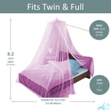 Just Relax Elegant Mosquito Net Bed Canopy Set, Pink, Twin-Full from ShopBobbys