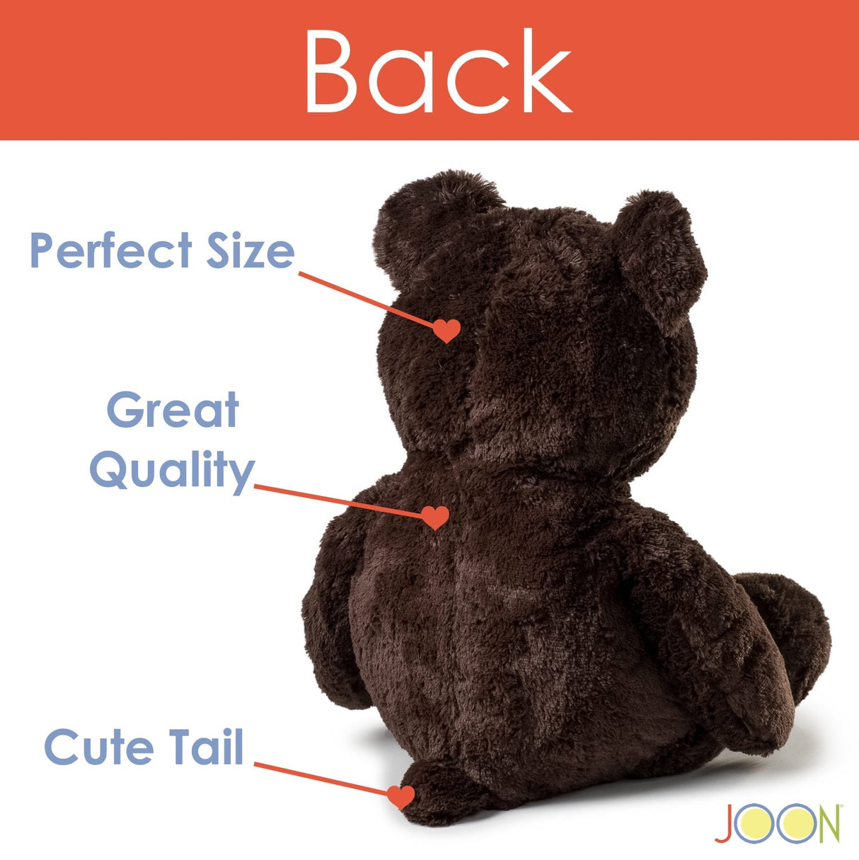 JOON Huge Teddy Bear With Ribbon, Dark Brown from ShopBobbys