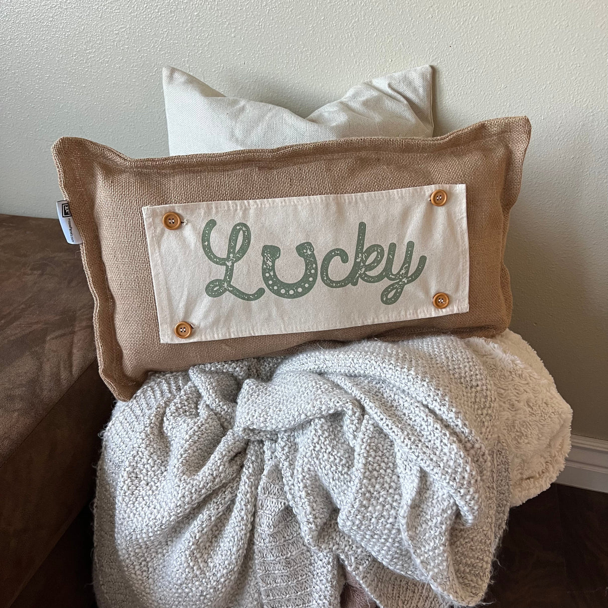 Holiday Panel: Spring, St. Patrick's Day, Leprechaun, Horse Shoe, Green, Irish, March 17th; LUCKY From PillowPanels