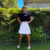 MM SUMMER PLEATED SKIRT- PURE WHITE. From Mia Mod