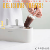 PREMIUS 4 Silicone Ice Pop Maker Mold Set, White, 9.25x2.95x4.52 Inches from ShopBobbys