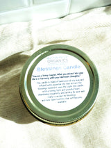 Blessings Candle / Intention Candle / Good Luck / Soy Handpoured Candle/ Candle with Crystals / Botanical Candle / Essential Oil Candle  from Butter Me Up Organics