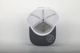 Premium Active 5-Panel DadVibe Hat (Heather Grey/White) from DadBod Apparel