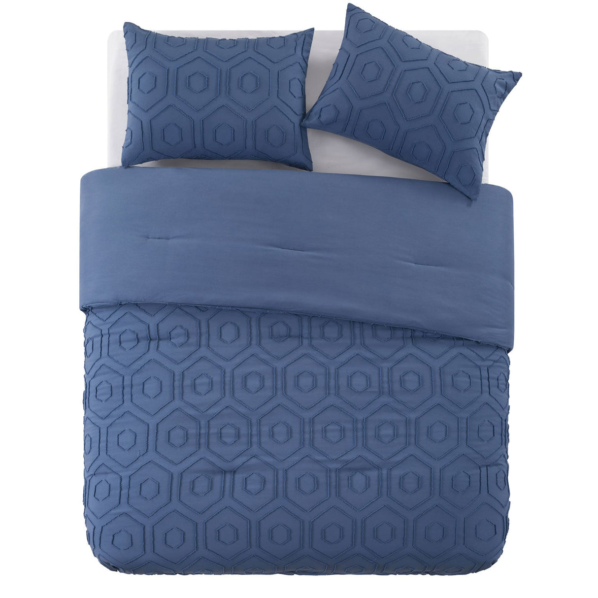 Jade + Oake Asher Modern Hexagon Microfiber Comforter Set from ShopBobbys