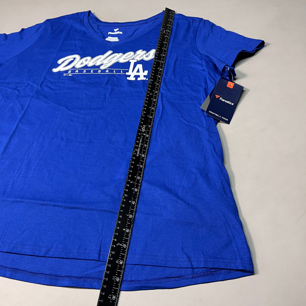 FANATICS Los Angeles Dodgers Baseball V-neck T-shirt Women's Sz 3XL Blue MLBT3970 (New) from PayWut
