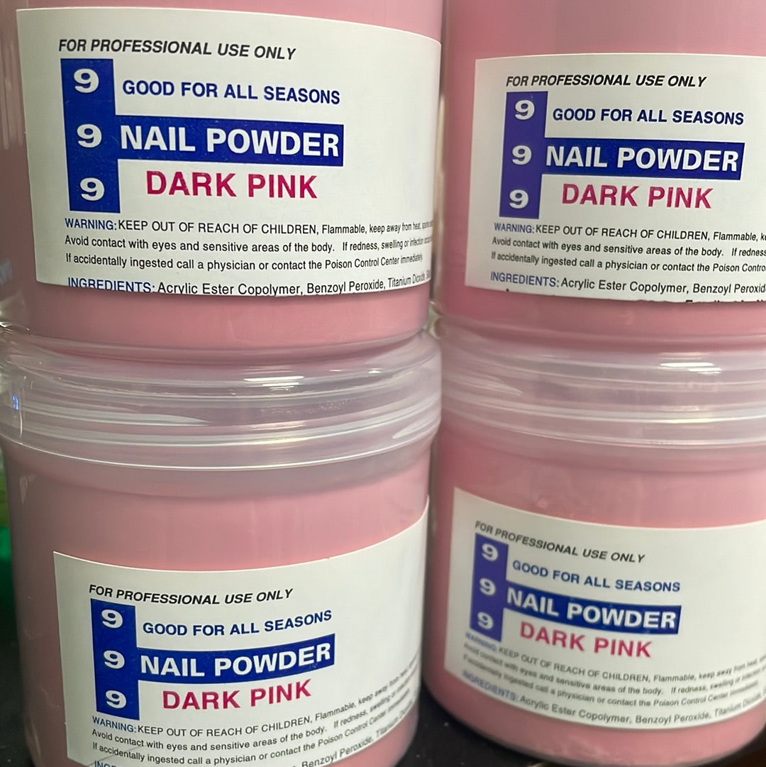 Dark Pink Acrylic Powder 08oz From Queen Nail & Beauty Supply