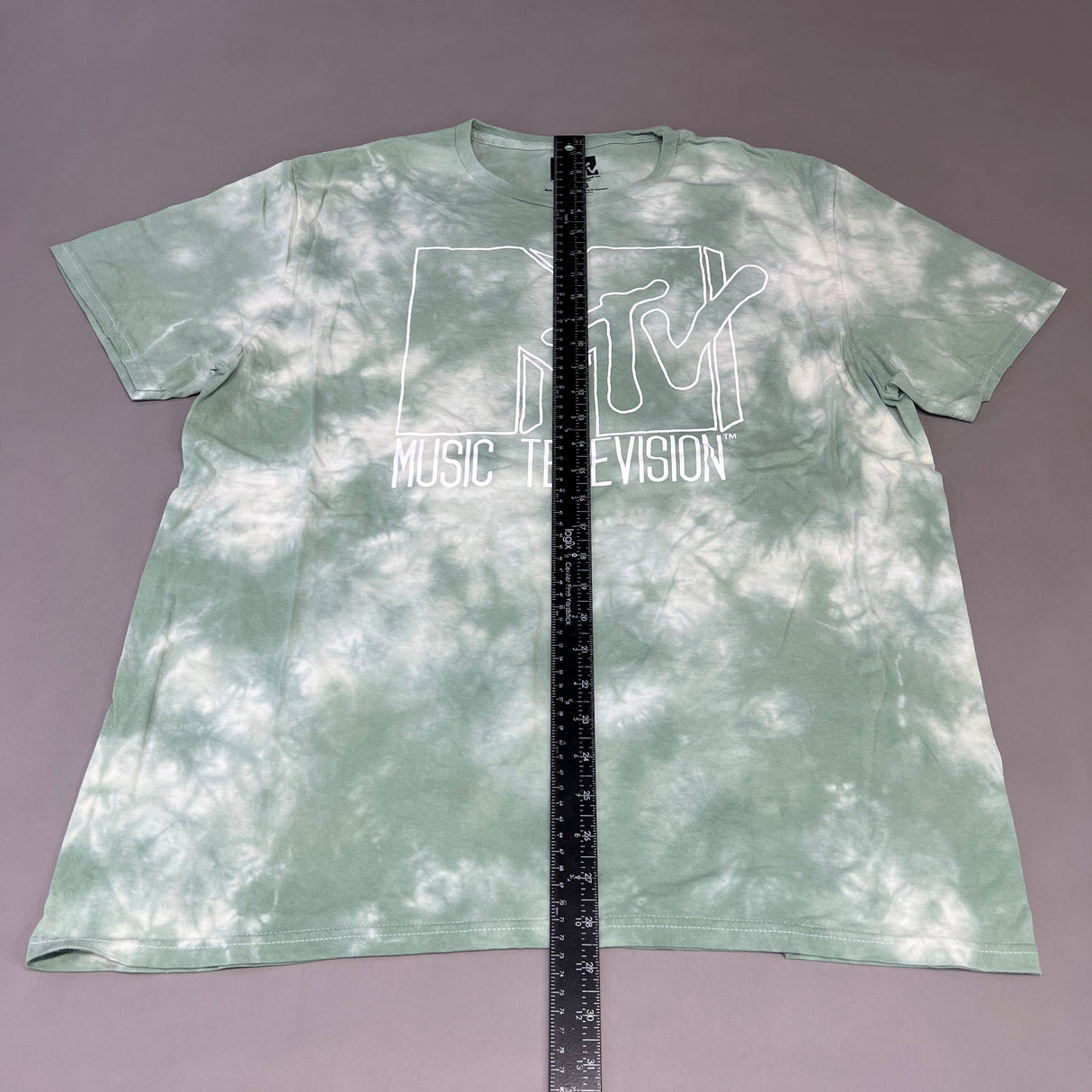 MTV Mint and White Tie-Dye Short Sleeve T-Shirt Women's Sz XL 86947(New) from PayWut