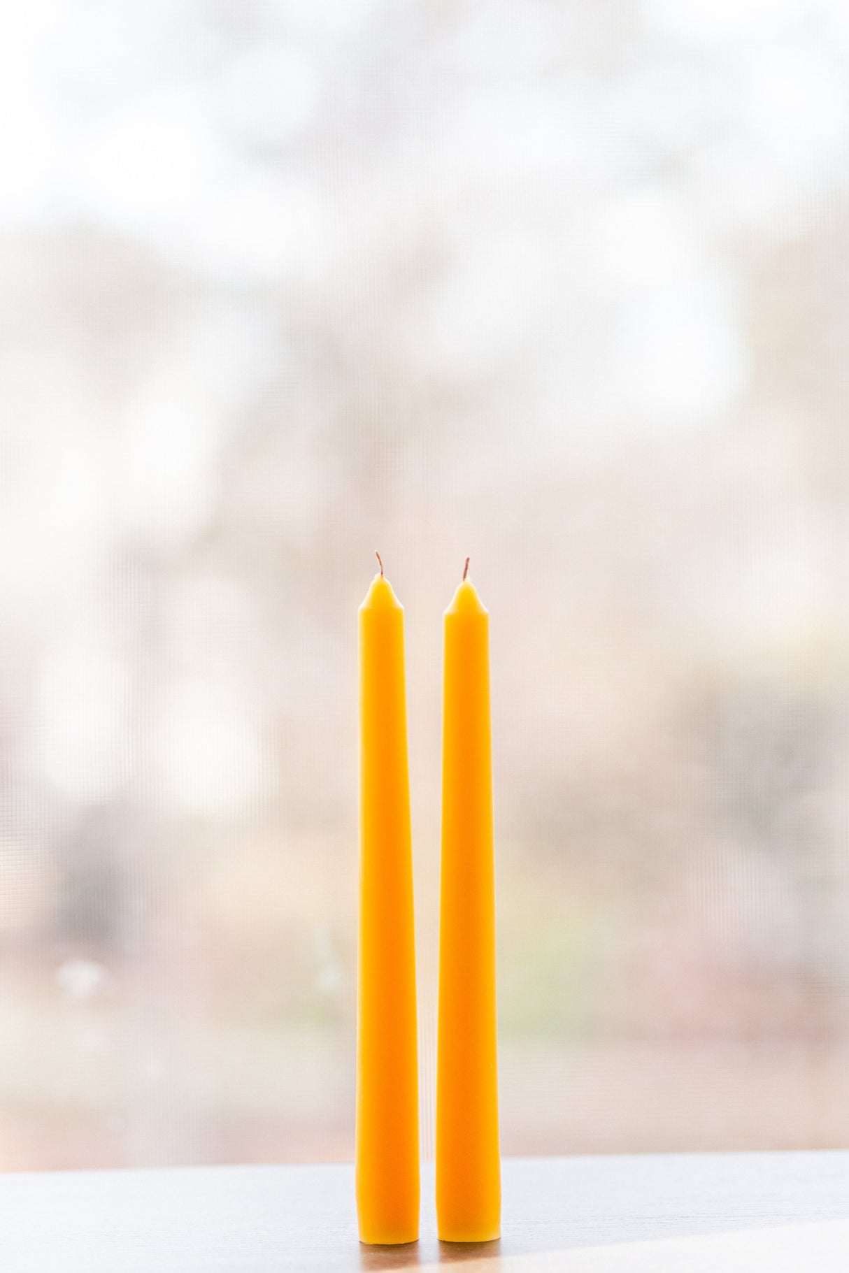Pure Beeswax Taper Candles Set of 2- 10” Tapers (100%) from Wellness by Ari