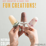 PREMIUS 4 Silicone Ice Pop Maker Mold Set, White, 9.25x2.95x4.52 Inches from ShopBobbys
