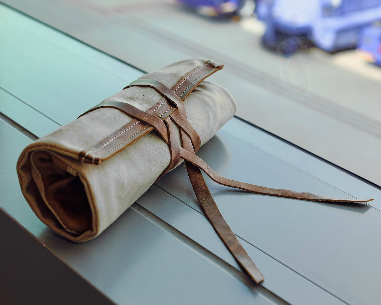 Leather and Canvas Tech Roll All For American from Lifetime Leather Co.