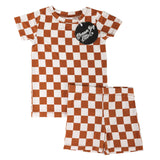 COPPER CHECKERS DREAM SHORT SET from DREAM BIG LITTLE CO