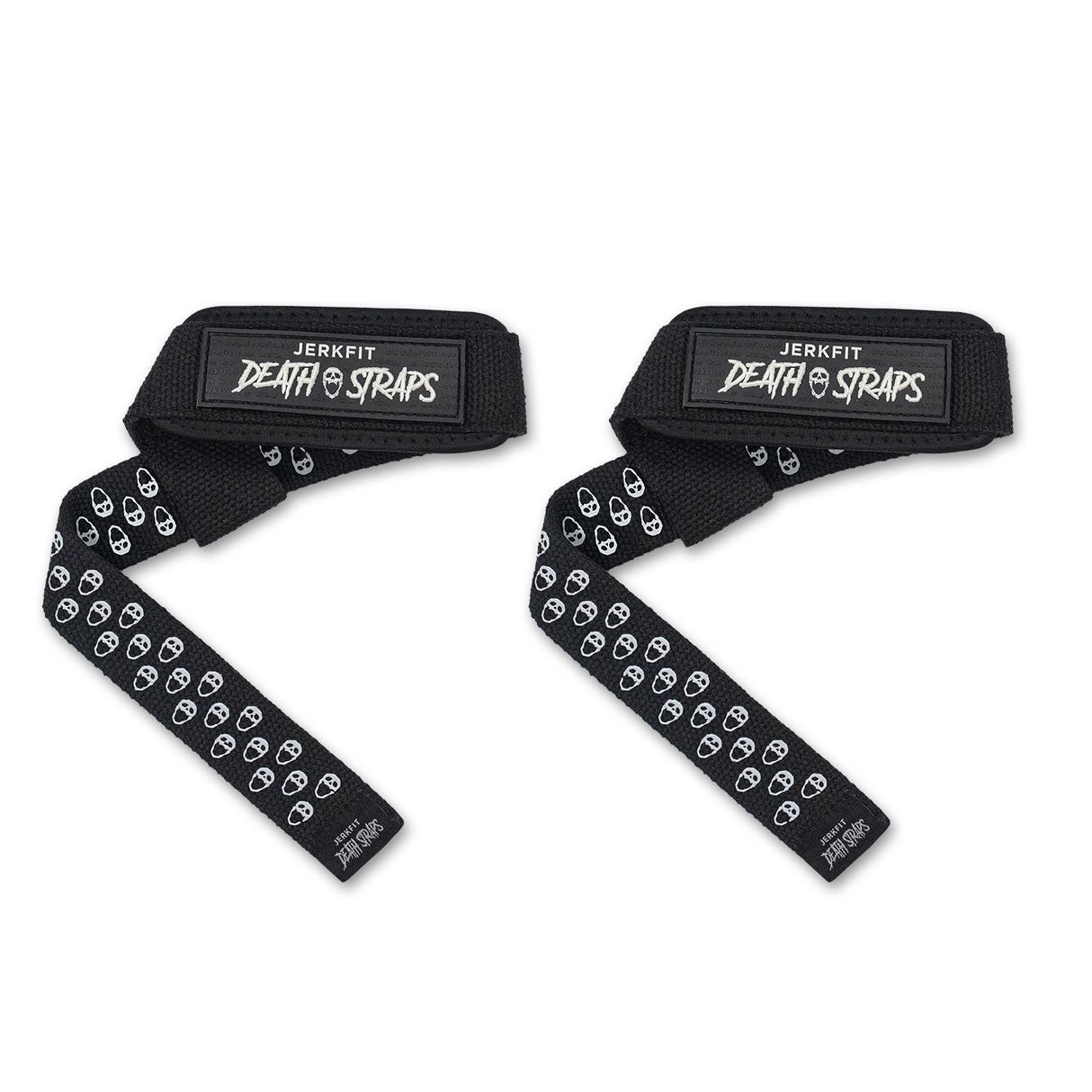 JerkFit Death Straps, Traditional Lifting Straps with Double Sided Skull-Grip from JerkFit
