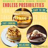 PREMIUS Ceramic Non-Stick Mini Snack Waffle Maker, 4 Inch Mold from ShopBobbys