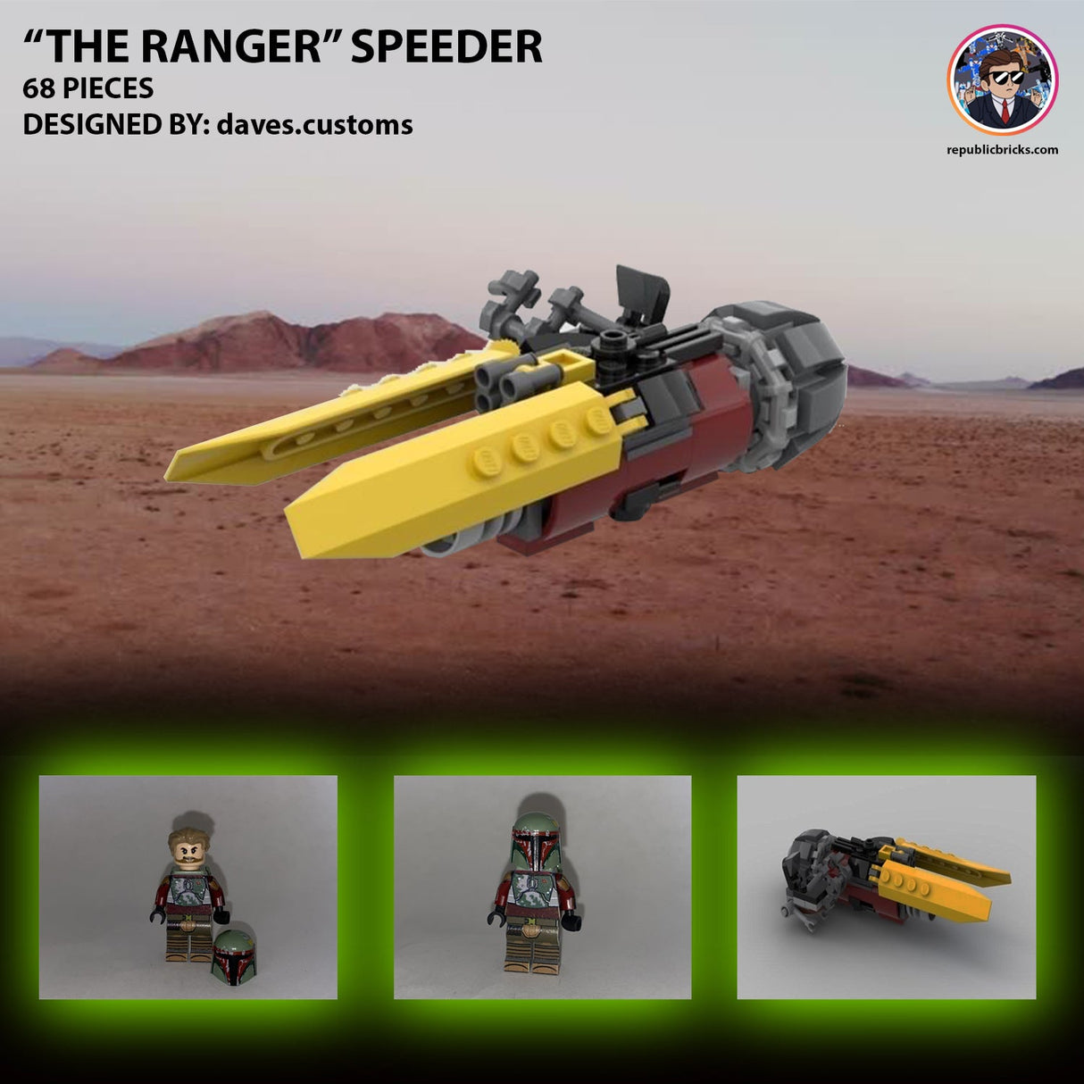 "THE MARSHAL"  COBB VANTH SPEEDER from REPUBLICBRICKS