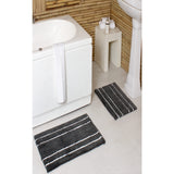 PREMIUS 2 Piece Striped Bath Rug Set, 17x24 and 20x32 Inches from ShopBobbys