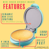PREMIUS Ceramic Non-Stick Mini Snack Flat Griddle Maker, 4 Inch Mold from ShopBobbys