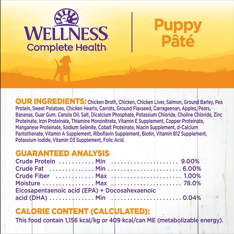 Wellness Puppy Chicken and Salmon Wet Dog Food (12.5oz) from The Family Pet