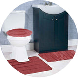 Atlanta 3-Piece Non-Slip Striped Tufted Bath Rug Set from ShopBobbys