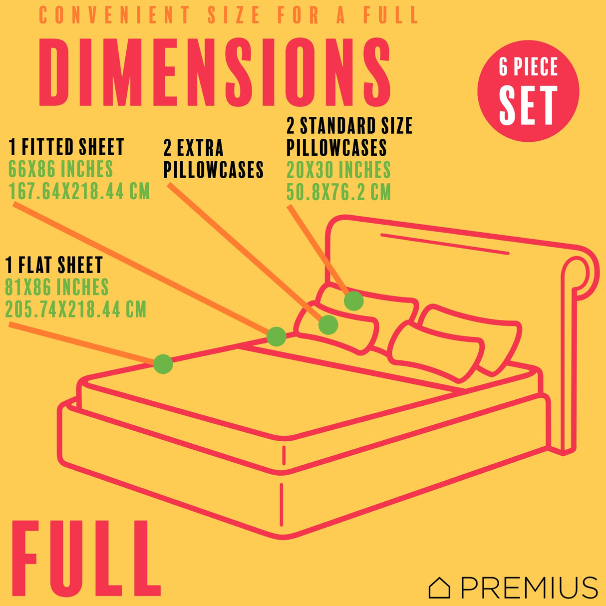 PREMIUS Eliana Soft Wrinkle-Free Microfiber Sheet Set, Blue-Yellow from ShopBobbys