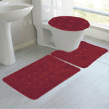 Jenny 3-Piece Diamond Plush Oversized Non-Slip Bath Rug Set from ShopBobbys