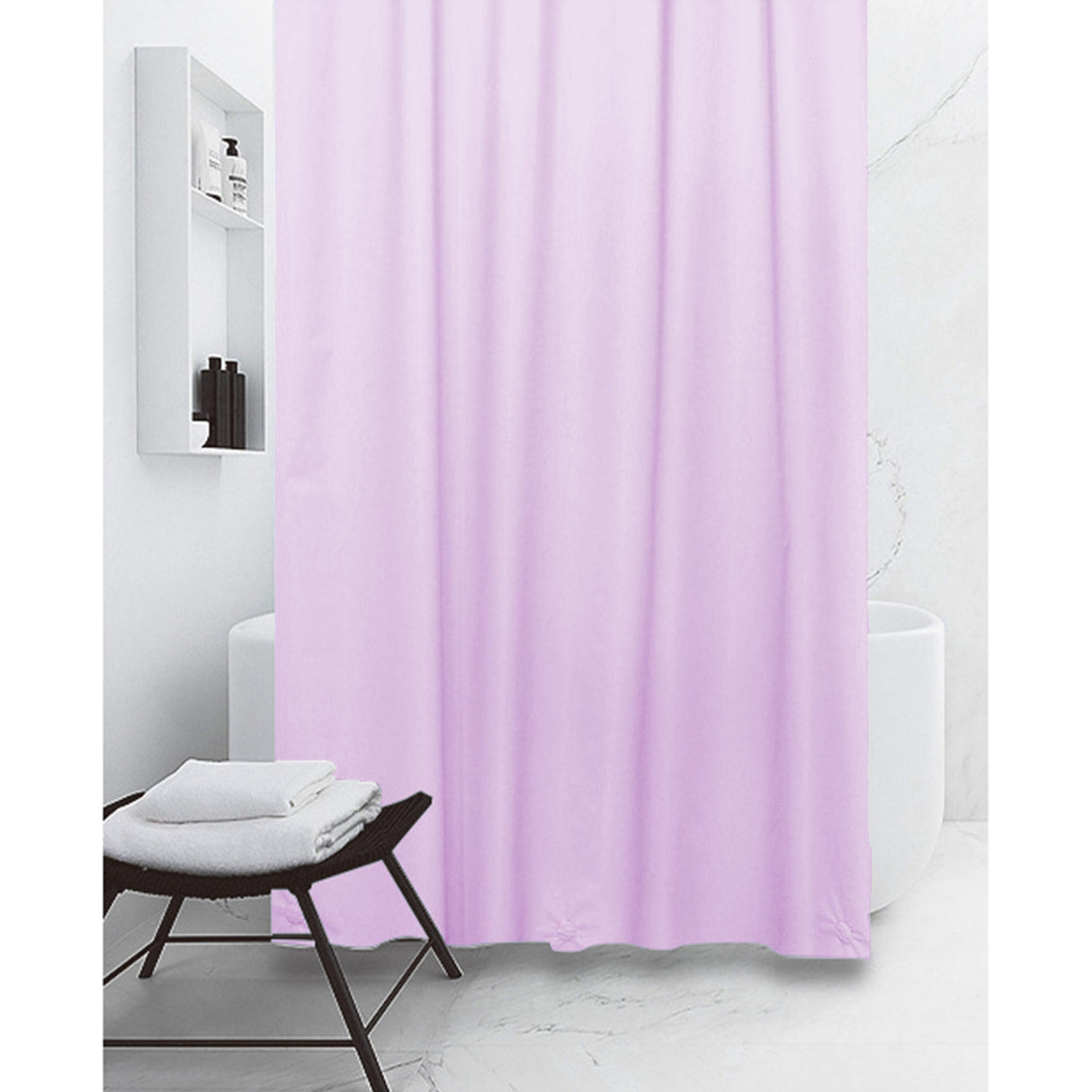 All Bath PEVA Shower Curtain Liner 12 Metal Grommets, 70x72 Inches from ShopBobbys