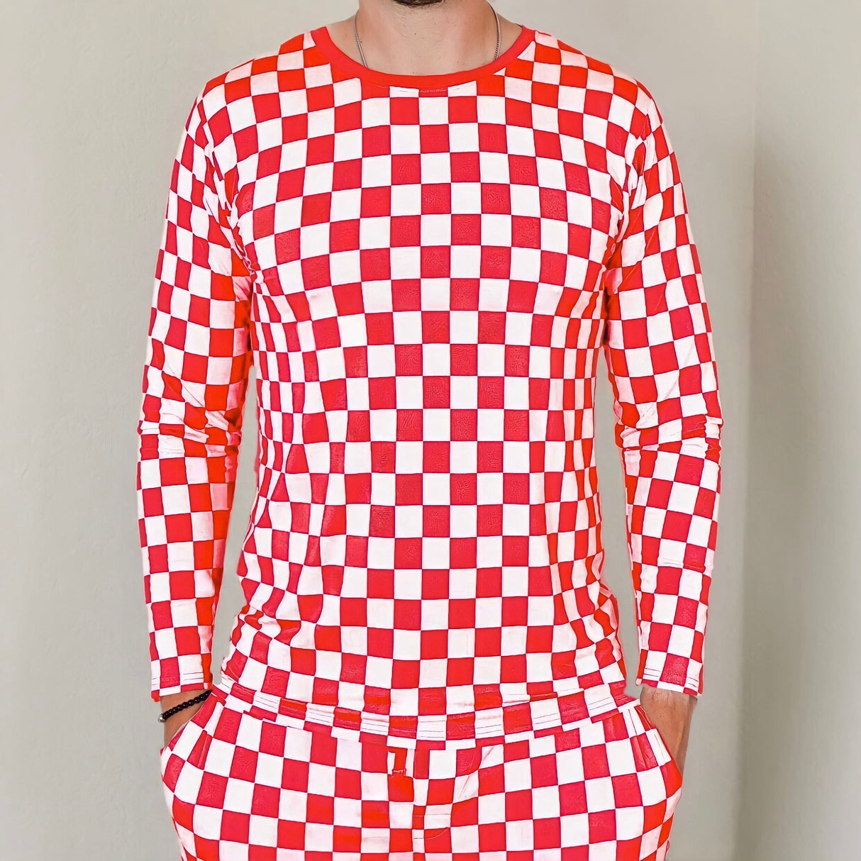 RUDOLPH CHECKERS MEN'S DREAM CREW NECK TOP from DREAM BIG LITTLE CO