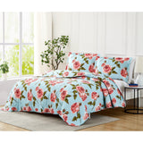 Laguna Casey 3-Piece Reversible Quilt Set, Blue from ShopBobbys