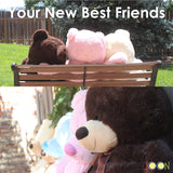 JOON Huge Teddy Bear With Ribbon, Cream from ShopBobbys