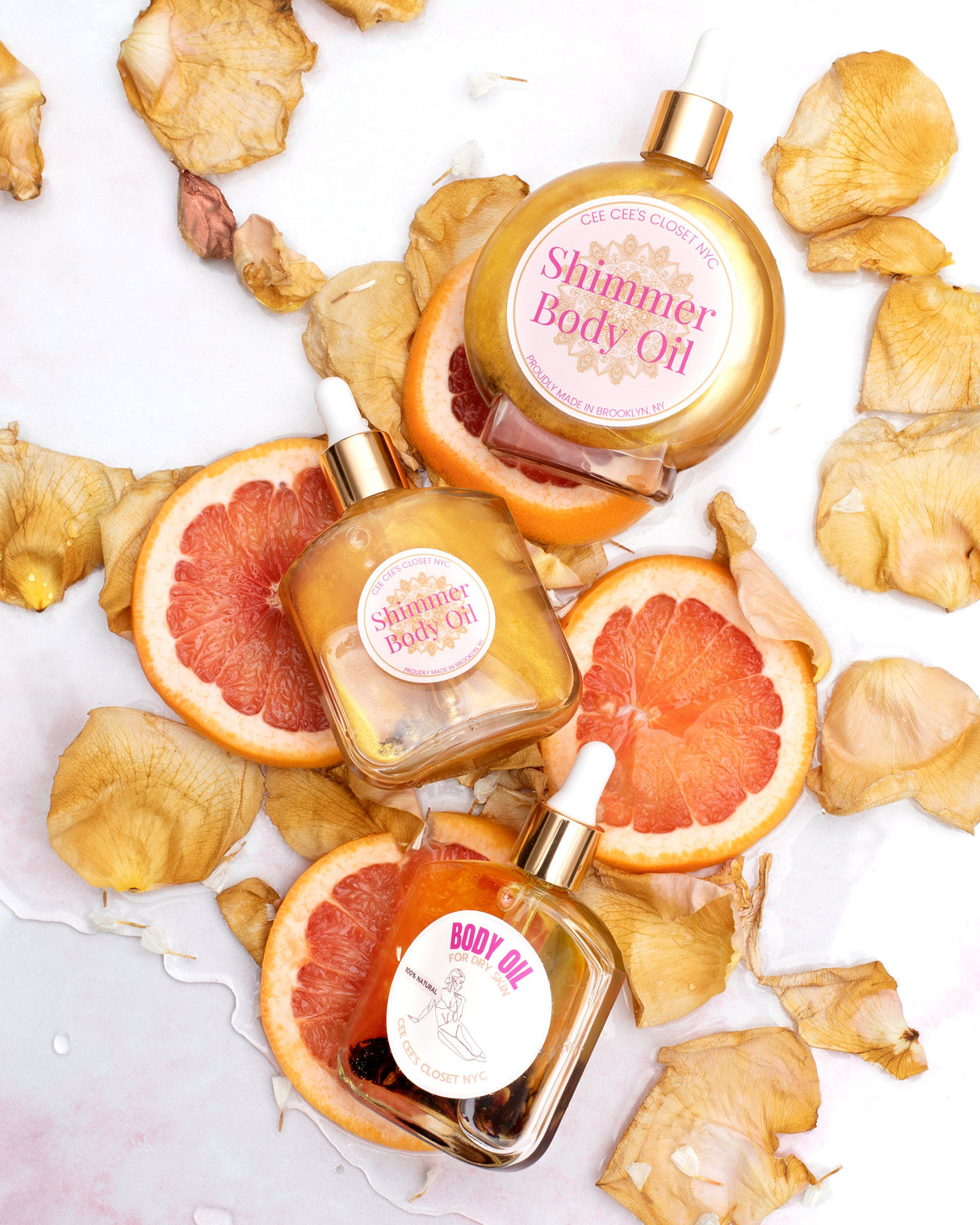 Shimmer Dry Body Oil from Cee Cee's Closet NYC