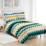 PREMIUS Montego 3 Piece Microfiber Wrinkle-Free Quilt Set, Green-Yellow from ShopBobbys
