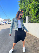 MM COTTON FIT N FLARE - BLACK from Mia Mod