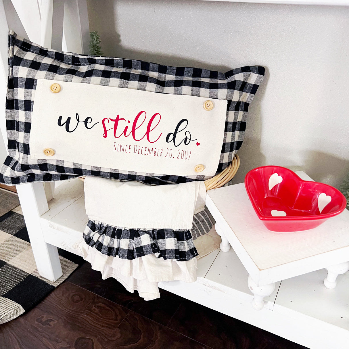 Custom Panel: Personalized Your Wedding Date Anniversary Monogram Valentines  WE STILL DO DATE CUSTOM PANEL From PillowPanels